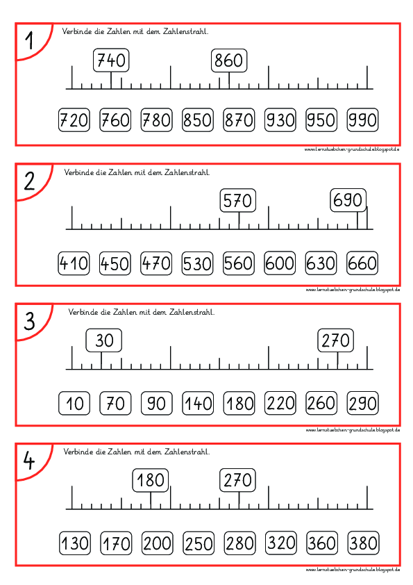 Zahlenstrahl verbinden und eintragen - ZR 1.000 (6)